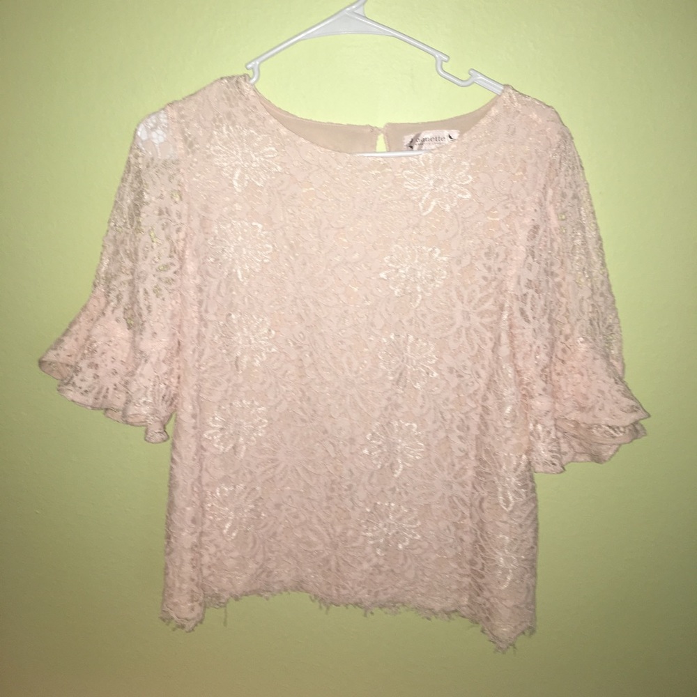 Baby Pink Lace Blouse